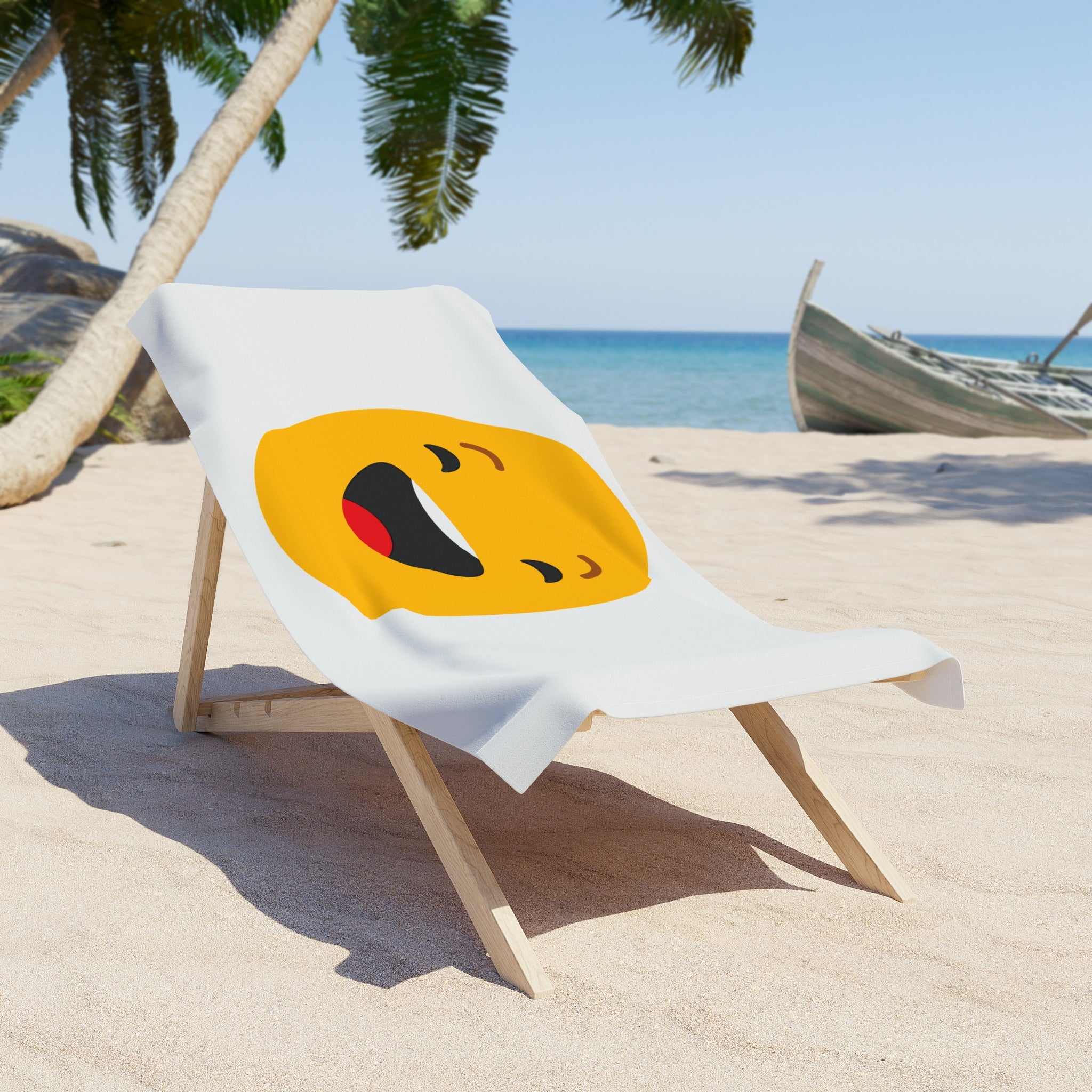 Smiley Face Beach Towel - Fun Summer Essential for Pool & Beach Days